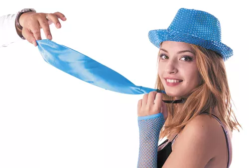 CRAVATE FLUO BLEUE