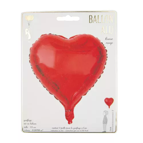 BALLON MYLAR COEUR ROUGE – Image 2