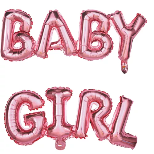 BALLONS MYLAR LETTRES BABY GIRL