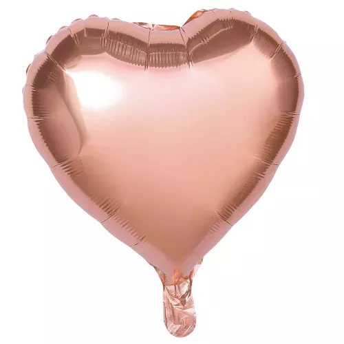 BALLON MYLAR COEUR ROSE GOLD