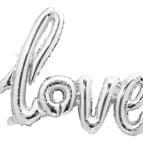 BALLON MYLAR LOVE ARGENT