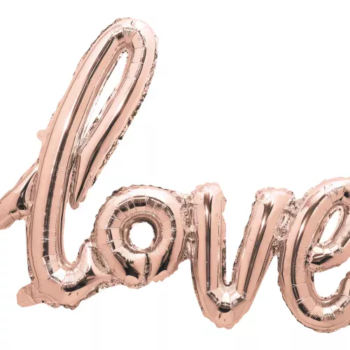 BALLON MYLAR LOVE ROSE GOLD