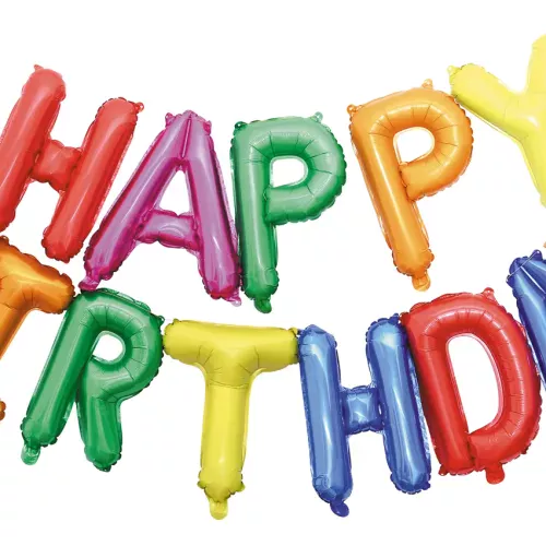 BALLONS MYLAR HAPPY BIRTHDAY MULTI