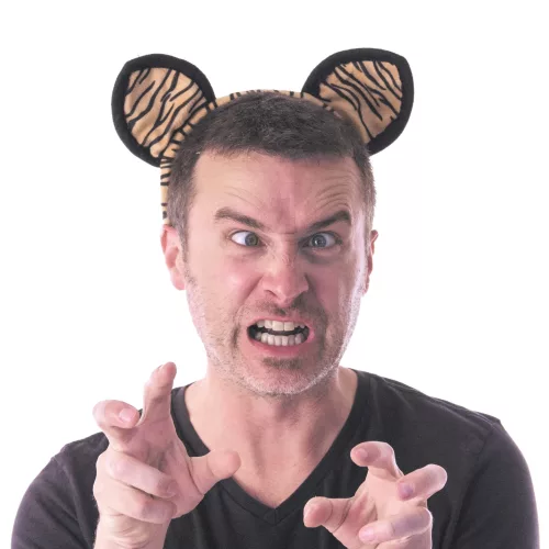 SERRE TÊTE TIGRE VELOURS