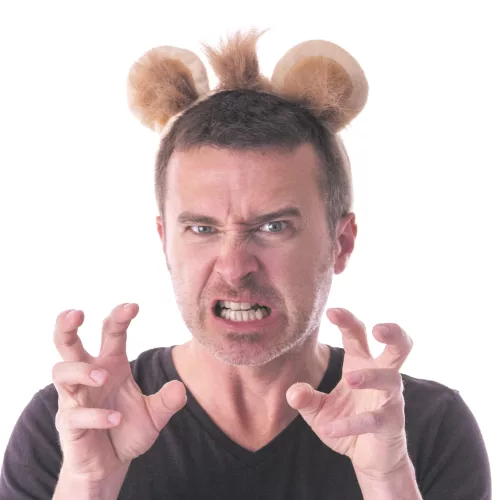 SERRE TÊTE LION VELOURS