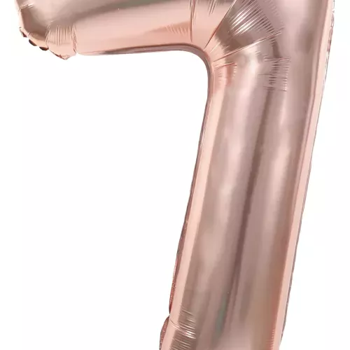 BALLON MYLAR CHIFFRE 7 ROSE GOLD 86CM