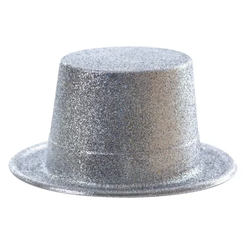 HAUT DE FORME PAILLETTE ARGENT