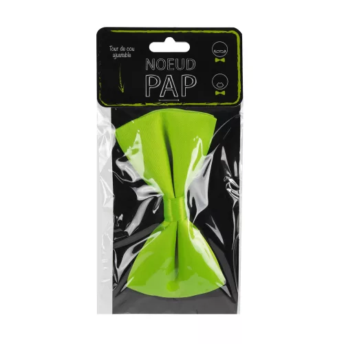 NOEUD PAPILLON VERT FLUO – Image 2