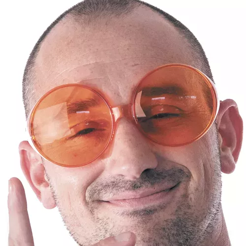 LUNETTES HIPPY ORANGES GEANTES