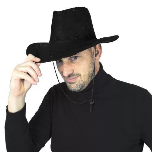 CHAPEAU BUFFALO LUXE NOIR – Image 2