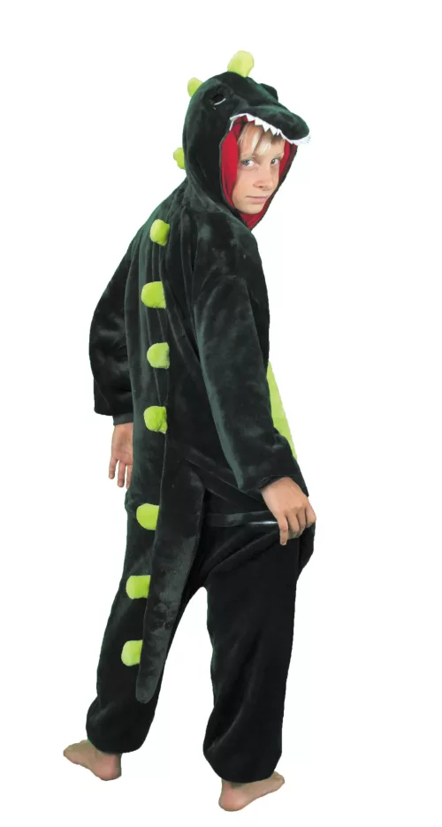 COSTUME KIGURUMI DINO VERT ENFANT T 7/9 ANS