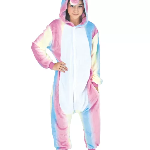 COSTUME KIGURUMI LICORNE ARC EN CIEL ENFANT T 11/14 ANS