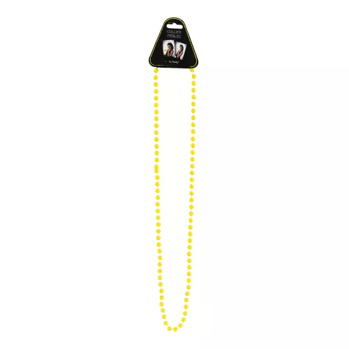 COLLIER PERLES JAUNE – Image 2