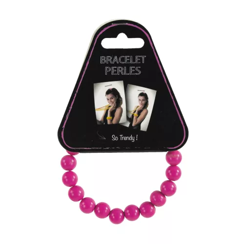 BRACELET PERLES ROSE – Image 2