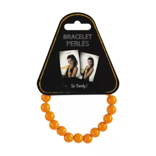 BRACELET PERLES ORANGE – Image 2