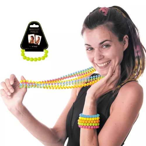 BRACELET PERLES VERT