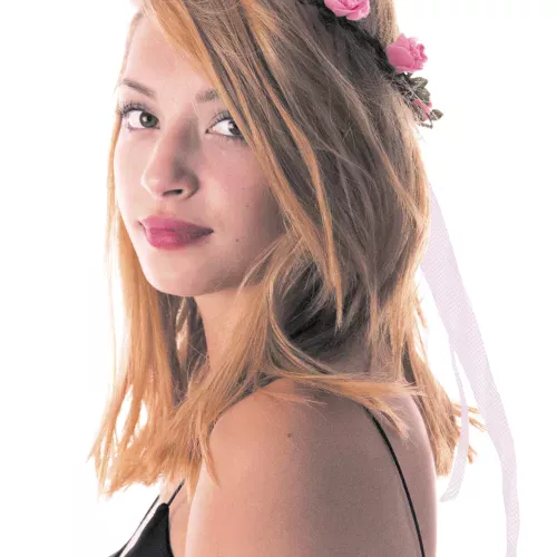 COURONNE DE FLEURS ROSES