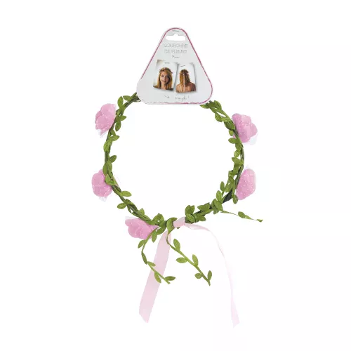 COURONNE DE FLEURS ROSES – Image 4