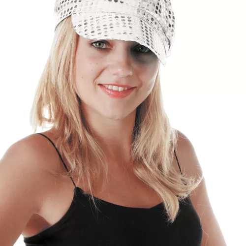 CASQUETTE DISCO ARGENT