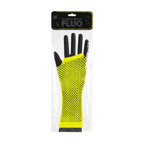 MITAINES LONGUES FLUO JAUNES – Image 2