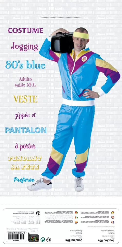 COSTUME JOGGING 80'S BLUE – Image 2