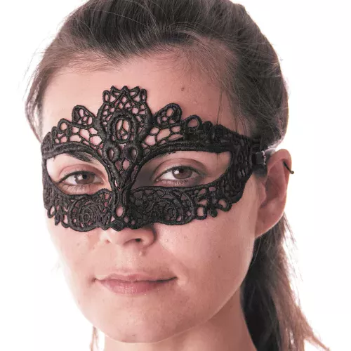 LOUP TISSU DENTELLE NOIR