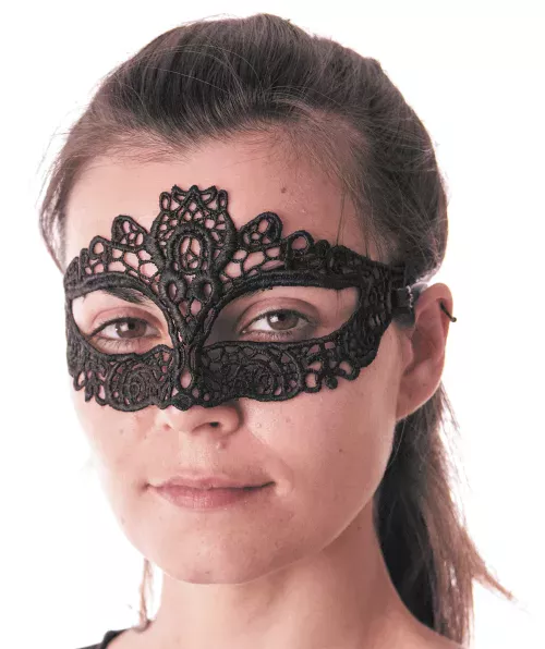 LOUP TISSU DENTELLE NOIR