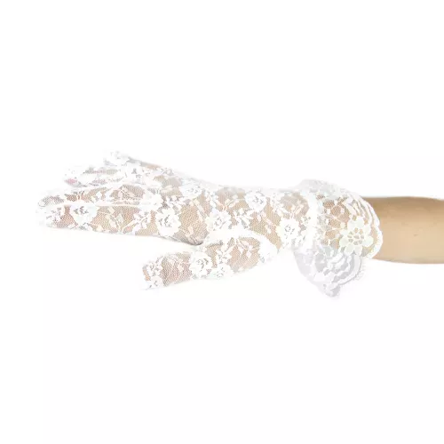 GANTS BLANCS COURTS EN DENTELLE