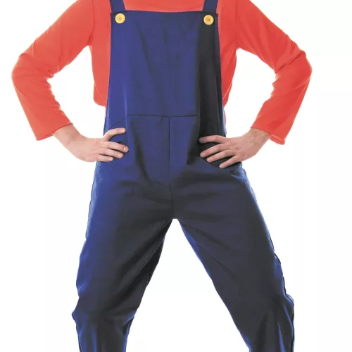 COSTUME PLOMBIER ROUGE ET BLEU