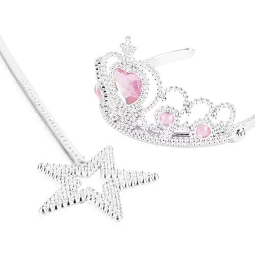 SET FEE DIADEME + BAGUETTE ARGENTE