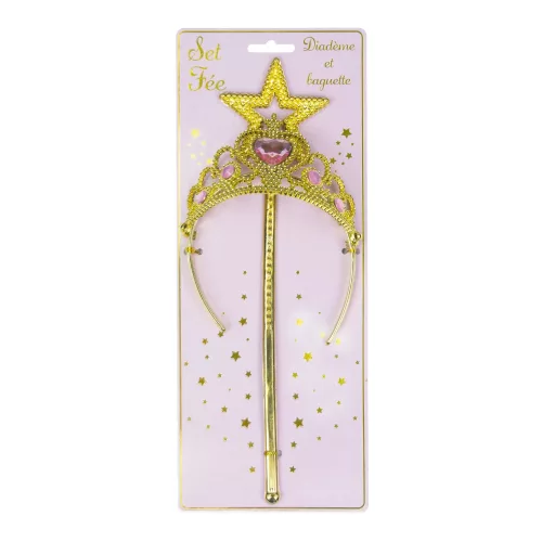 SET FEE DIADEME + BAGUETTE DORE – Image 2