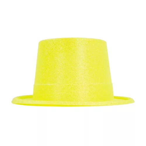 HAUT DE FORME PLASTIQUE PAILLETE FLUO 5 COULEURS ASS. – Image 3