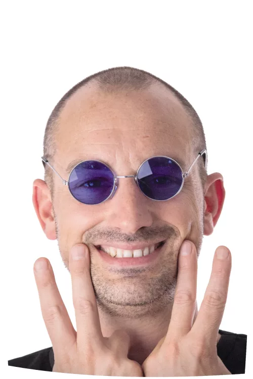 LUNETTES HIPPY BLEUES – Image 2