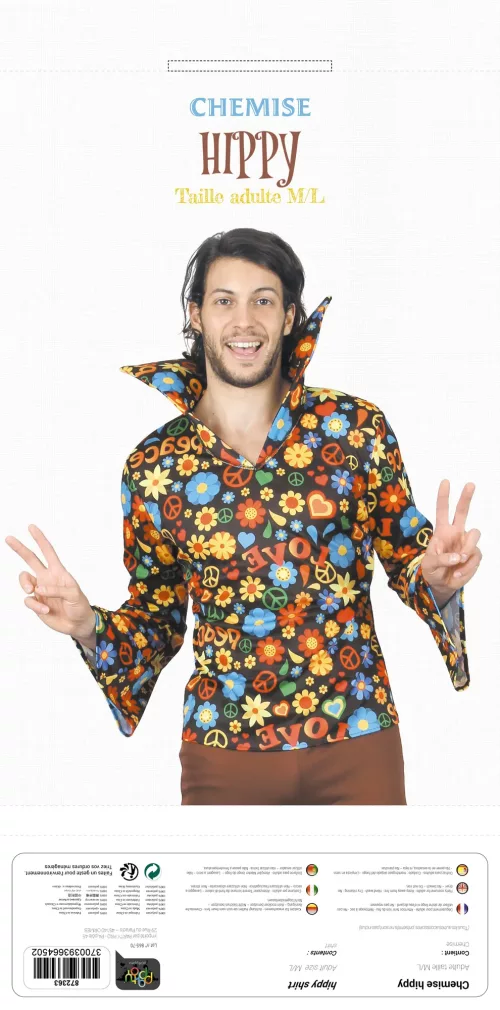 CHEMISE HIPPIE TAILLE M – Image 2