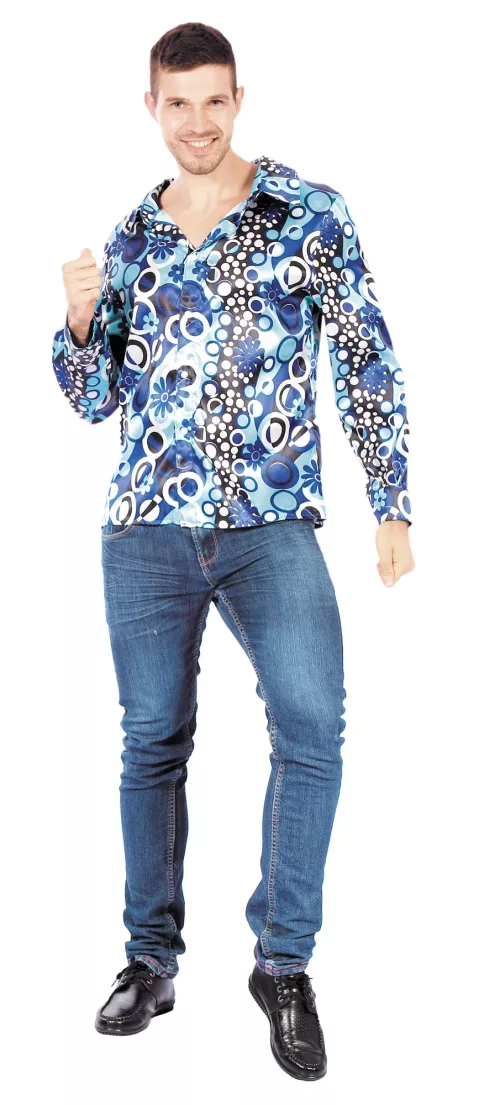 CHEMISE PSYCHEDELIQUE BLEUE