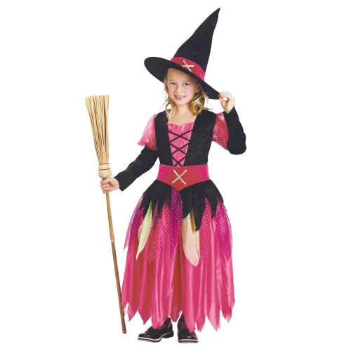 COSTUME JOLIE PETITE SORCIERE ROSE 4-6ans