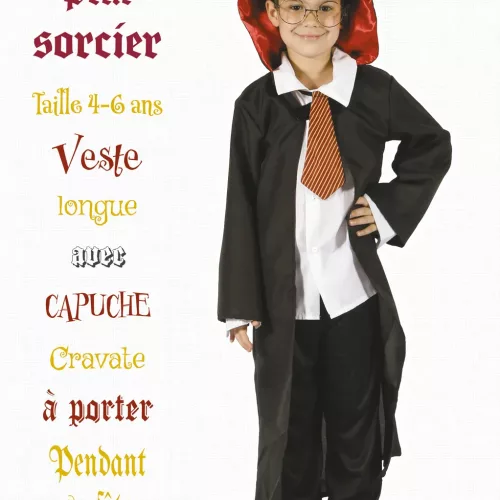 COSTUME APPRENTI SORCIER 4-6ANS