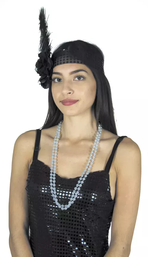 COLLIER PERLES ARGENTEES