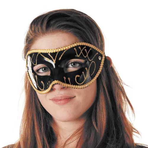 MASQUE VENITIEN NOIR ET OR