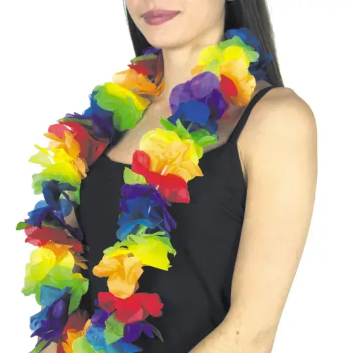 COLLIER RAINBOW GROSSES FLEURS