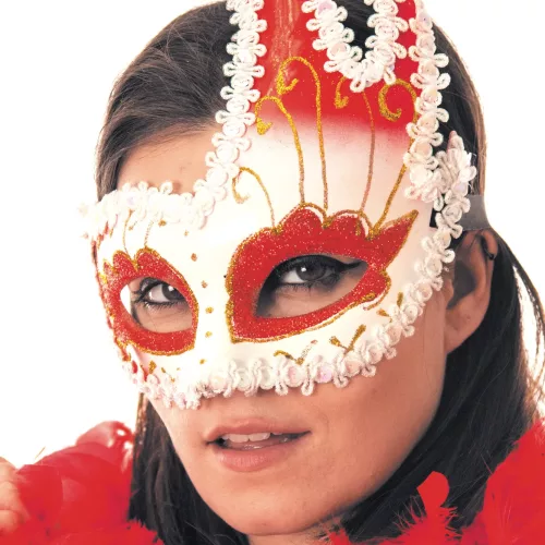 MASQUE VENITIEN ROUGE ET BLANC
