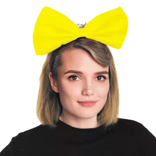 SERRE TETE NOEUD JAUNE FLUO
