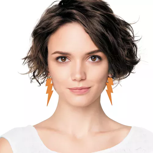 BOUCLES D'OREILLES NEON FLASH X2 ORANGE