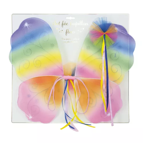 SET FEE PAPILLON FLUO ENFANT – Image 3