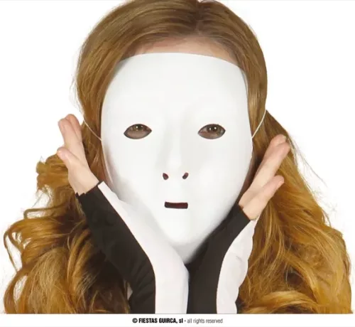 MASQUE BLANC À DÉCORER PVC – Image 2