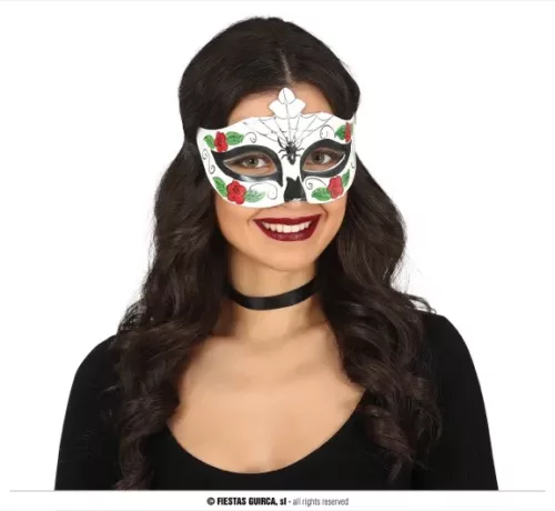 MASQUE CATRINA AVEC ARAIGNÉE