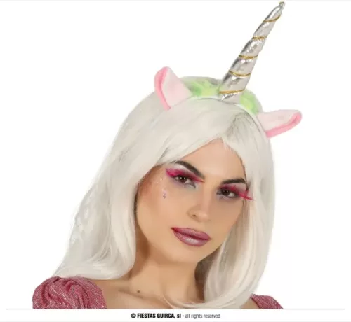 DIADEME UNICORNE ARGENT