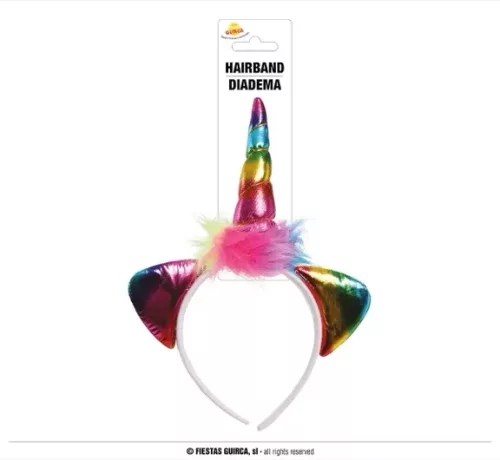 DIADEME UNICORNE MULTICOULEUR ENFANT