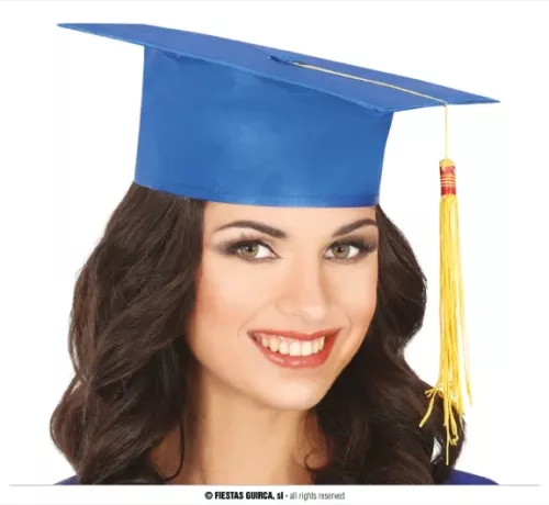 CHAPEAU ÉTUDIANT TISSU BLEU
