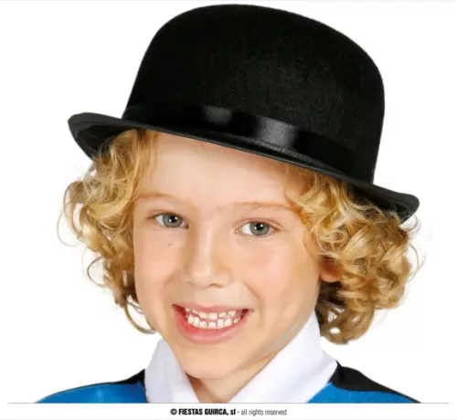 CHAPEAU MELON ENFANT NOIR